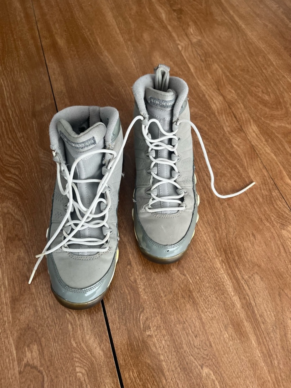 Jordan Light Gray High-Top Sneakers
